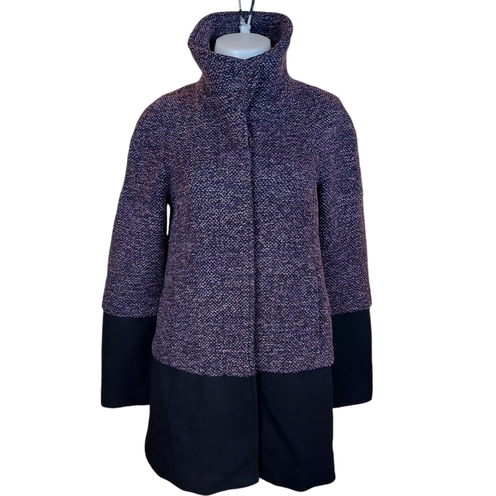 RW & CO woolblend Tweed tunic jacket winter coat Size Small